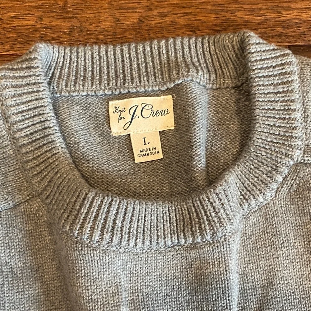J. Crew Heather Gray Crewneck Sweater
